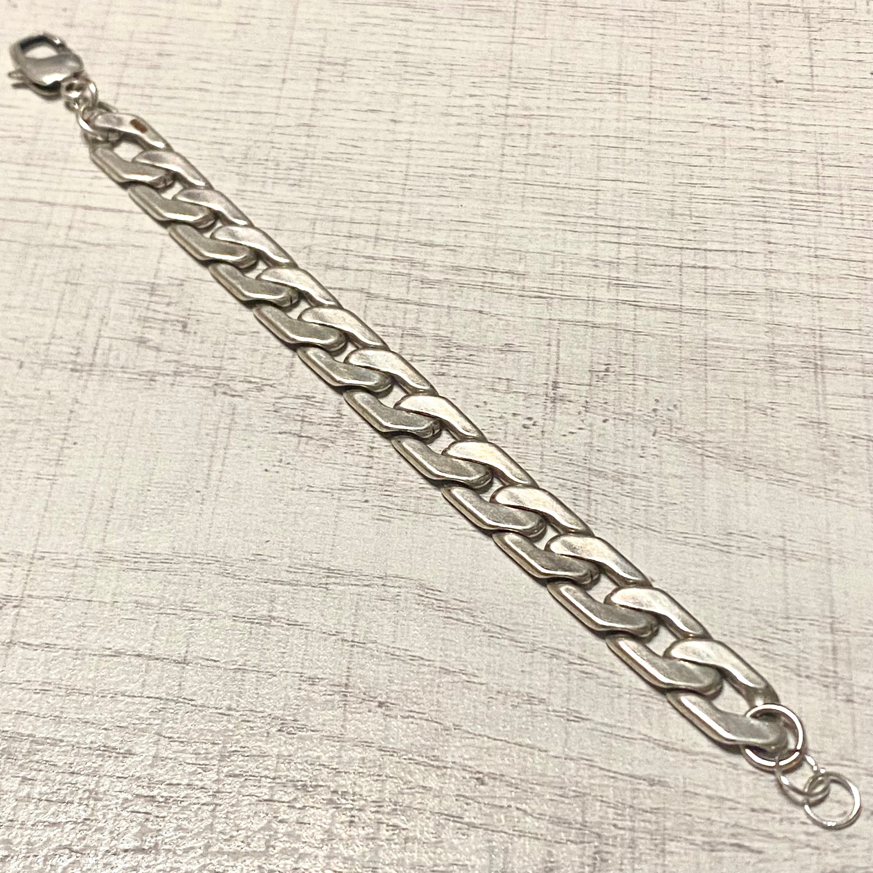 MEXICO MADE CROSS LINK CHAIN BRACELET -SILVER925- クロスチェーン