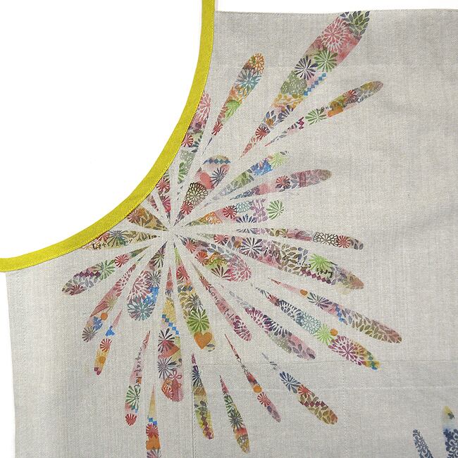 ヤマノグチ 消しゴムはんこデザイン花火柄エプロン エプロン Gallery Hacotoco オンライン支店 ハンドメイド作品専門店 ヤマノグチ 消しゴムはんこデザイン花火柄エプロン エプロン Gallery Hacotoco オンライン支店 ハンドメイド作品専門店