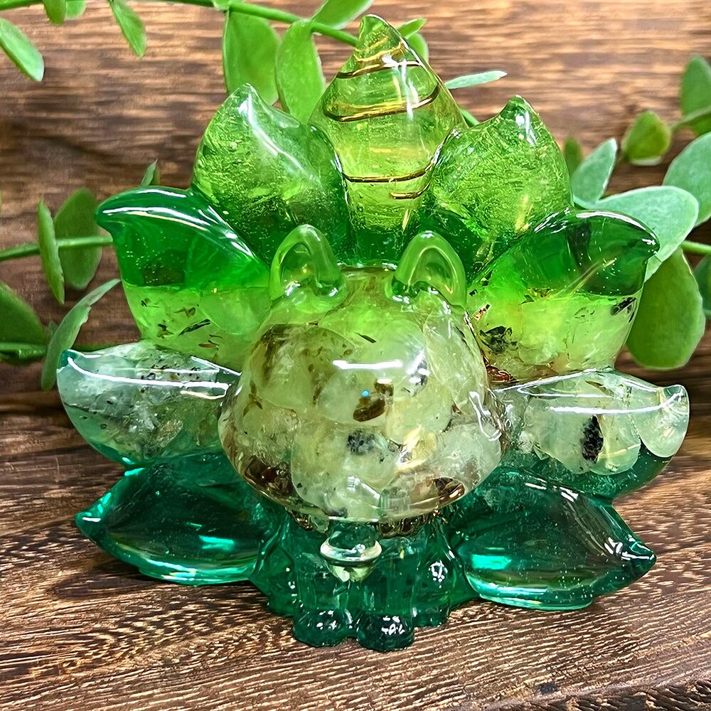 【1点もの】九尾の狐オルゴナイト プレナイト