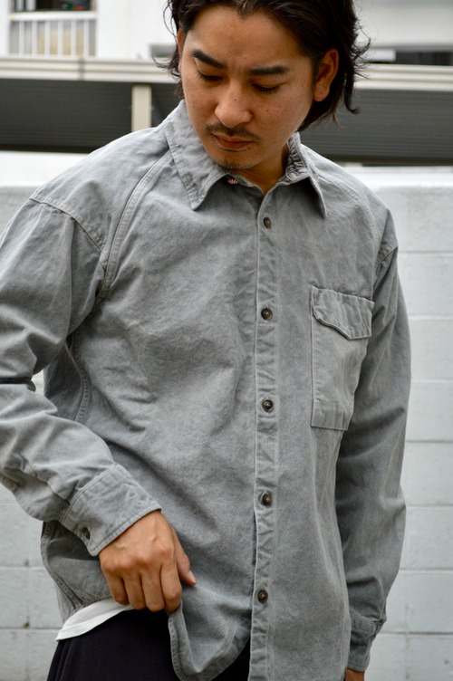 SEUVAS 8oz Heavy Canvas Raglan Shirts Jacket "Dyed SUMI" Made in Japan Kurashiki ソウバス 倉敷帆布 帆布シャツ 炭染め