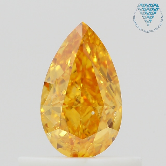 0.5 ct FANCY VIVID YELLOWISH ORANGE I1 PEAR GIA 天然  ダイヤモンド ルース