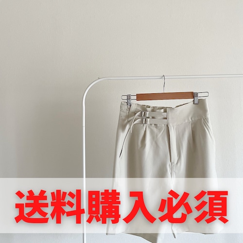 【SALE】w belt shorts -écru-