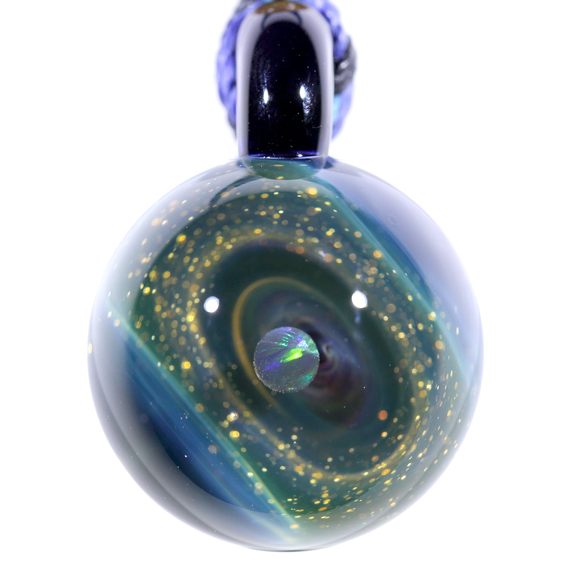 27mm Galaxy Glass Pendant 宇宙ガラスペンダント (螺旋状銀河） no