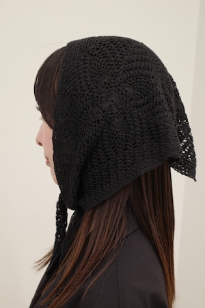 TODAYFUL Crochet Lace Scarf クロシェレーススカーフ Black