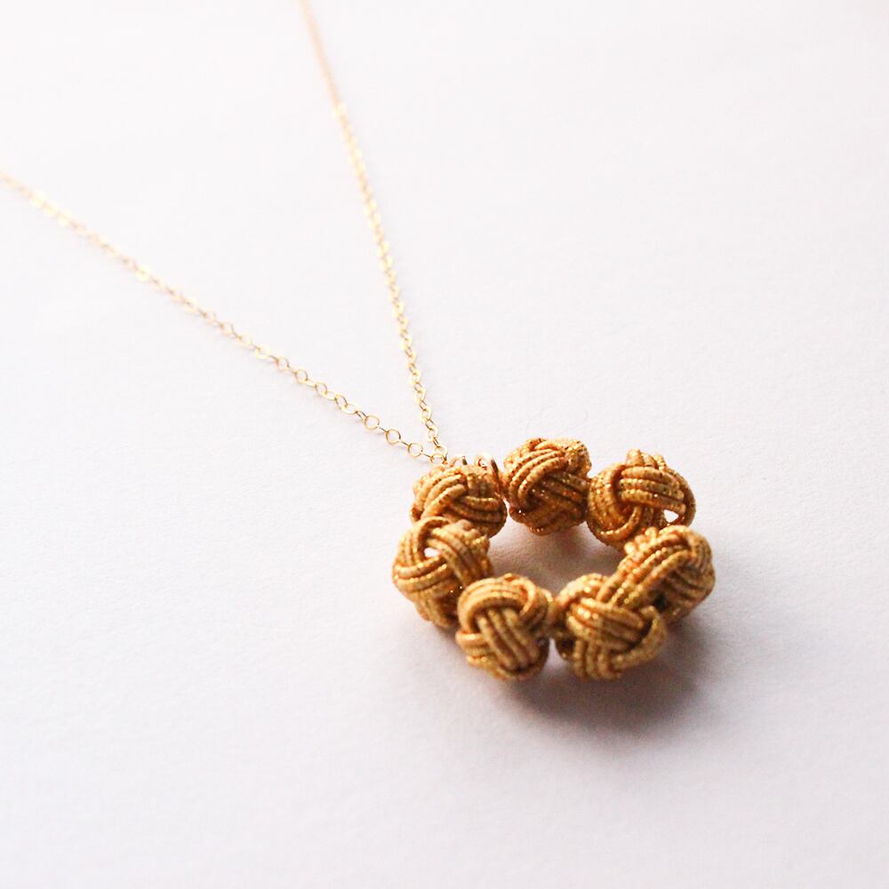 水引ネックレス - MISUZU - ゴールド | 紙単衣 - kamihitoe - | 水引