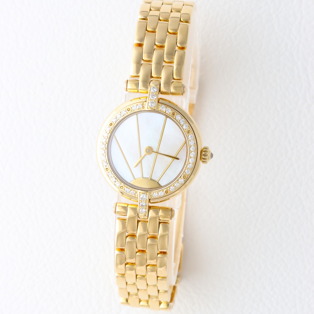 カルティエ パンテール ラウンド SM ゴールド 純正ダイヤモンド シェル文字盤