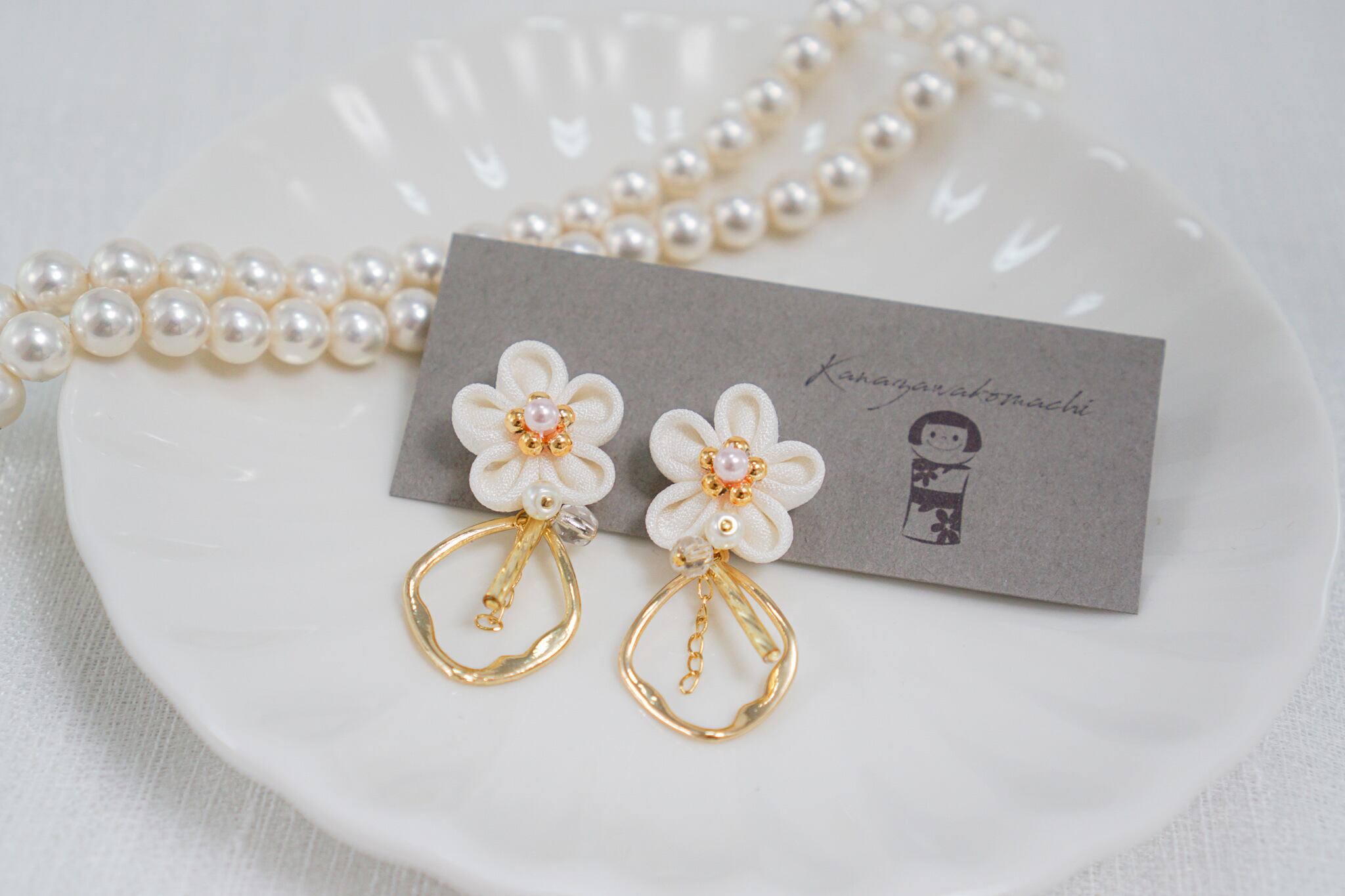 つまみ細工ピアスNO.15 | 金澤こまち -accessories-