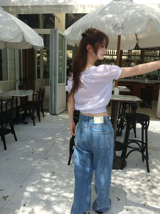 (予約) vegetable / Dewey off blouse 2color