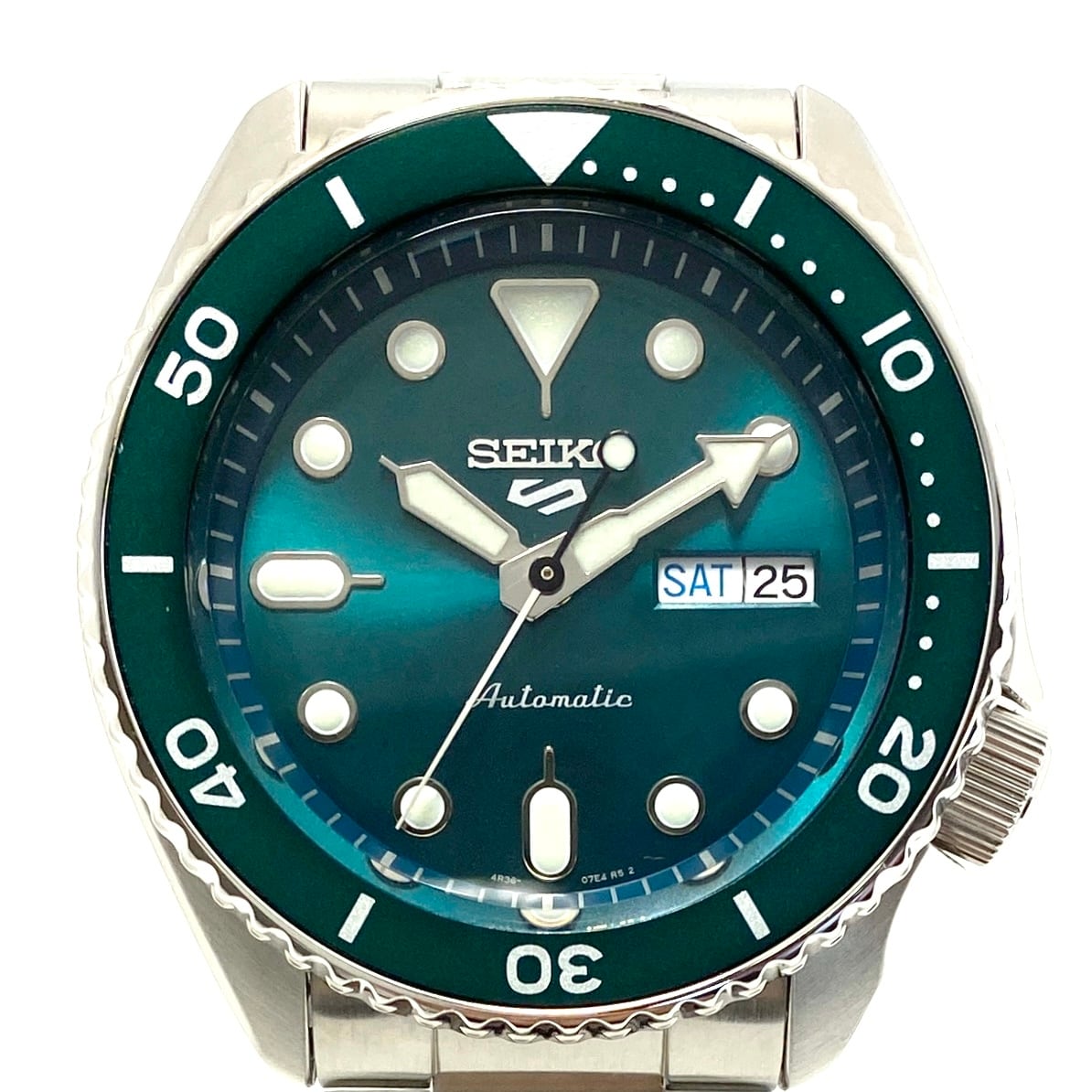 【美品】腕時計 メンズ セイコー SEIKO 5スポーツ SKX series SRPD61K1 SBSA011 4R36-07G0 自動巻 グリーン 裏スケ デイデイト（スペイン語・英語） 海外モデル 美品】腕時計 メンズ セイコー SEIKO 5スポーツ SKX series SRPD61K1