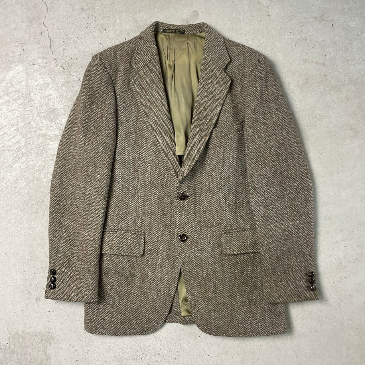 80年代 USA製 HARRIS TWEED ハリスツイード ウールテーラード 