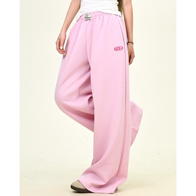 side logo print loose sweatpants　サイドロゴプリントルーズスウェットパンツ　J1200