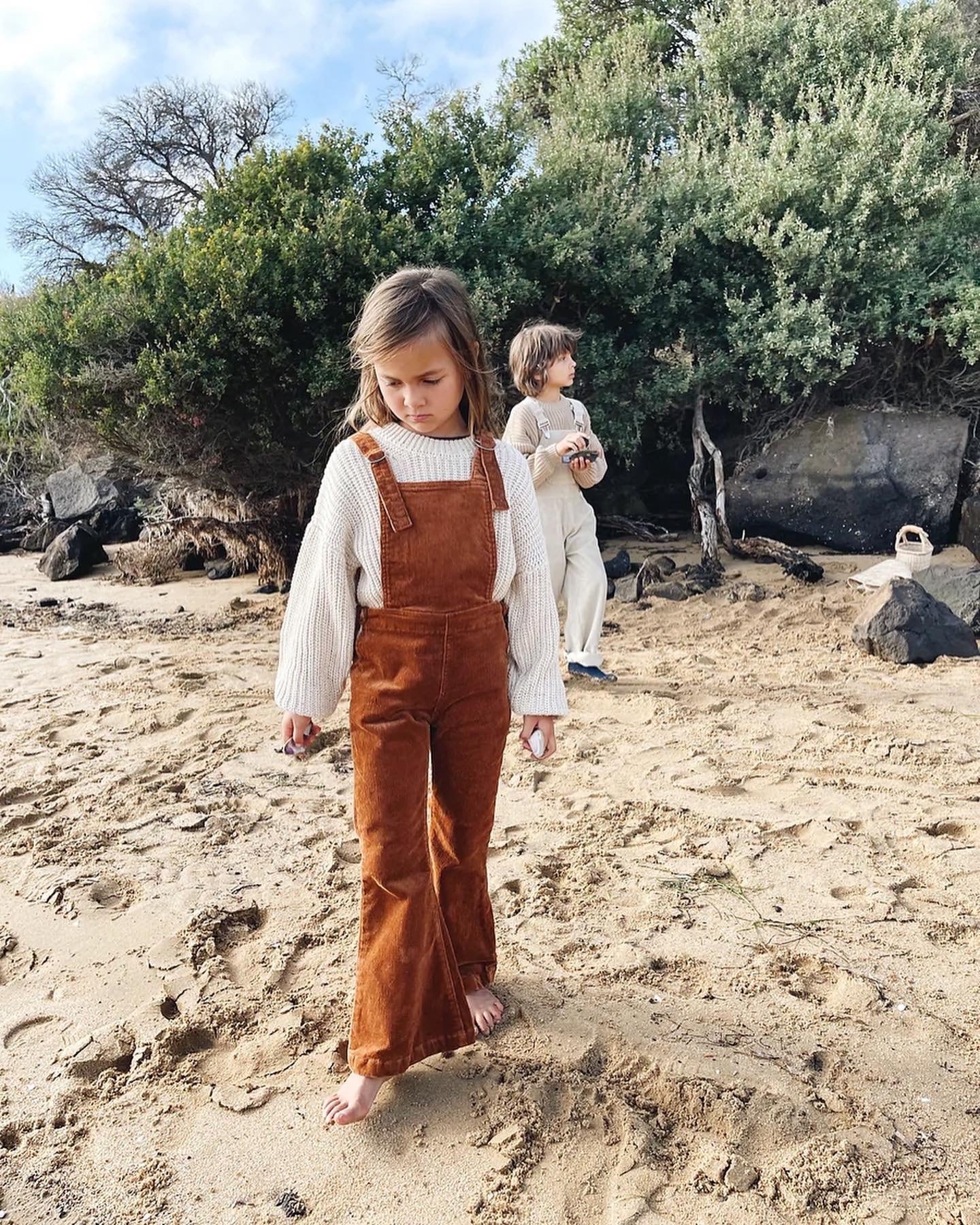 Twin Collective / FARRAH FLARE OVERALL - Toffee Cord | w. The Darlings