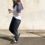 【綿100%】大人可愛い フリル袖ブラウス｜デニム調｜サムネイル2