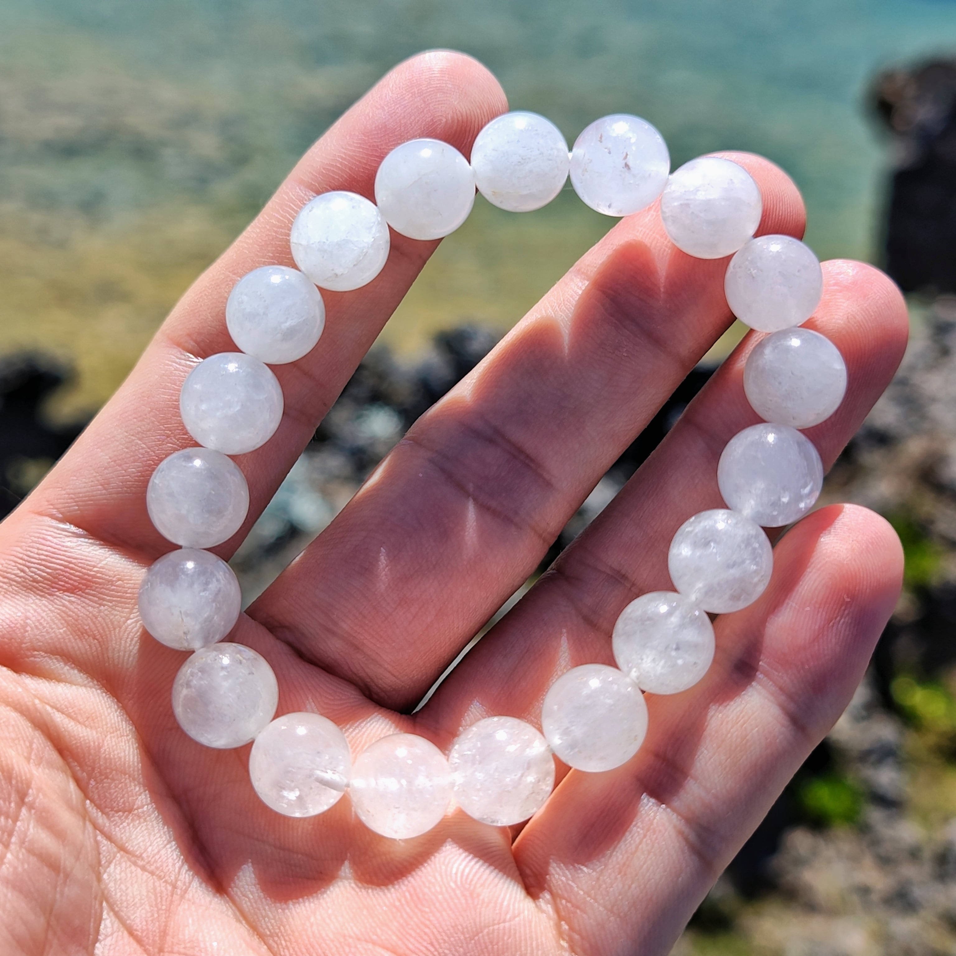 四季　ガーデン　クォーツ 庭園水晶　大玉　ブレスレット　天然石　ストーン　丸玉 四季 ガーデン クォーツ 庭園水晶 大玉 ブレスレット 天然石