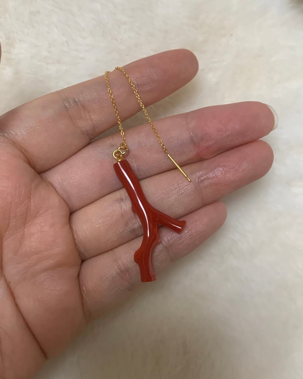 Red coral pierce