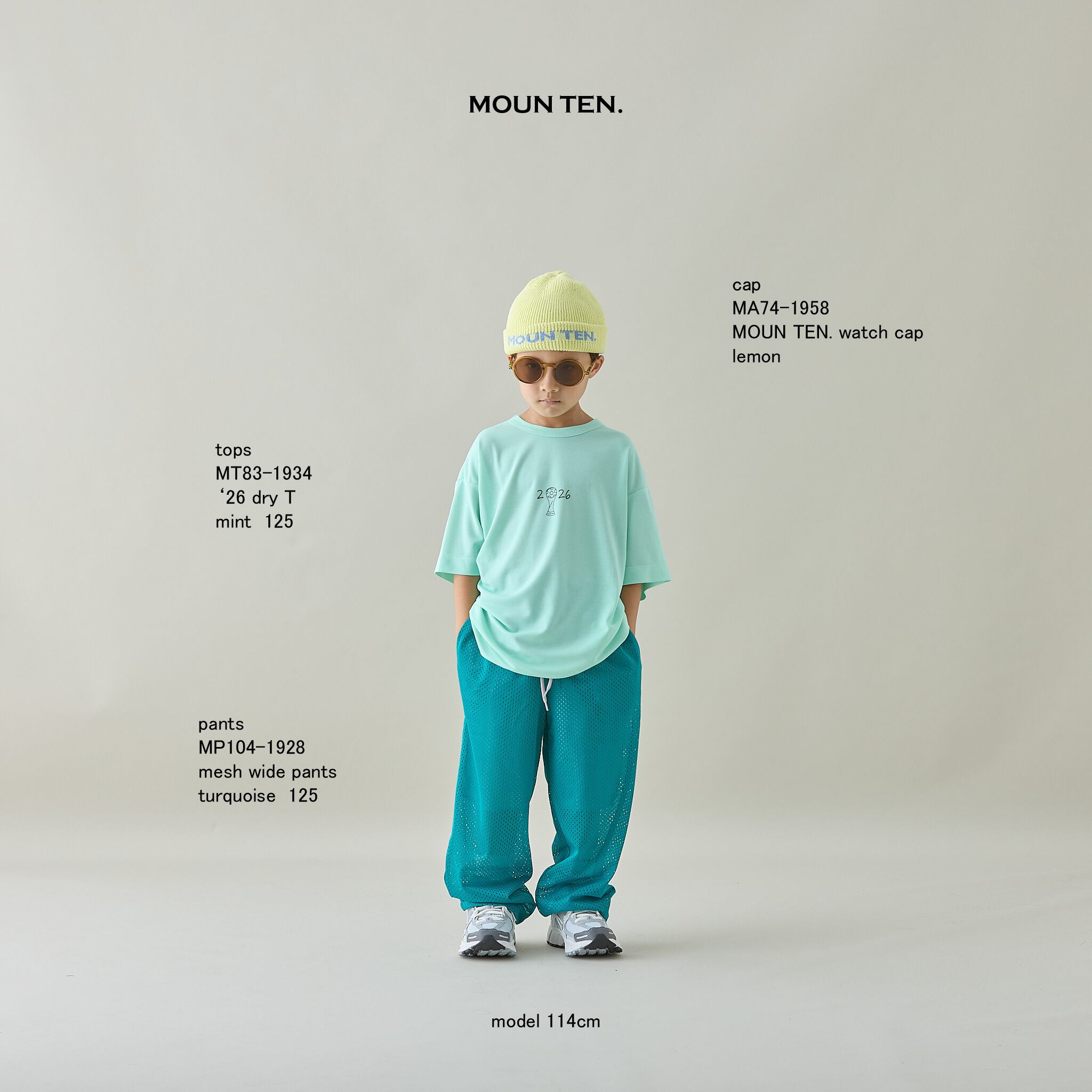 MOUN TEN. 26SS 】 '26 cool T / MT83-1934a / mint | 世界の子供服