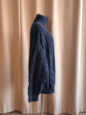 MADE IN IRELAND half zip wool knit-5103-12