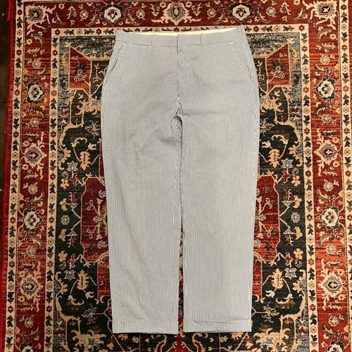 90s Polo Ralph Lauren シアサッカー スラックス ストライプ W34 L34 ポロ W88cm ラルフローレン サマースラックス チノパン ヴィンテージ