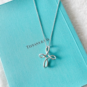 【T7174】Tiffany&Co. Infinity cross long chain necklace/silver925/ティファニー/ネックレス