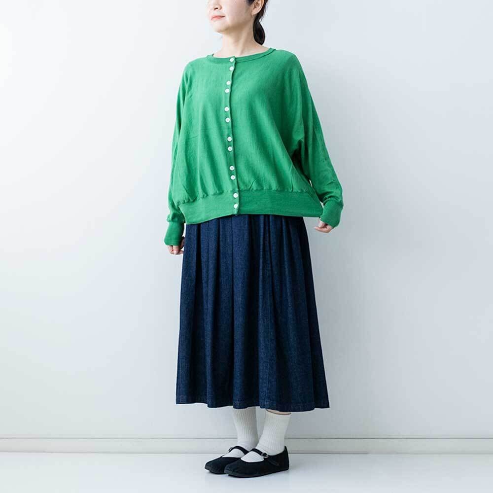 mao made CHOやわらかダブルボタン2WAYドルマンスリーブプルオーバー