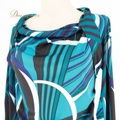 社交ダンス 衣装 トップス ブラウス グリーン系 チャコットロイヤルダンス Chacott ROYAL DANCE 日本製 練習 レッスン 伸縮 ストレッチ 緑 黒 青 長袖 上品 かわいい 落ち着いた色 パーティー イベント ブラック系 ブルー系