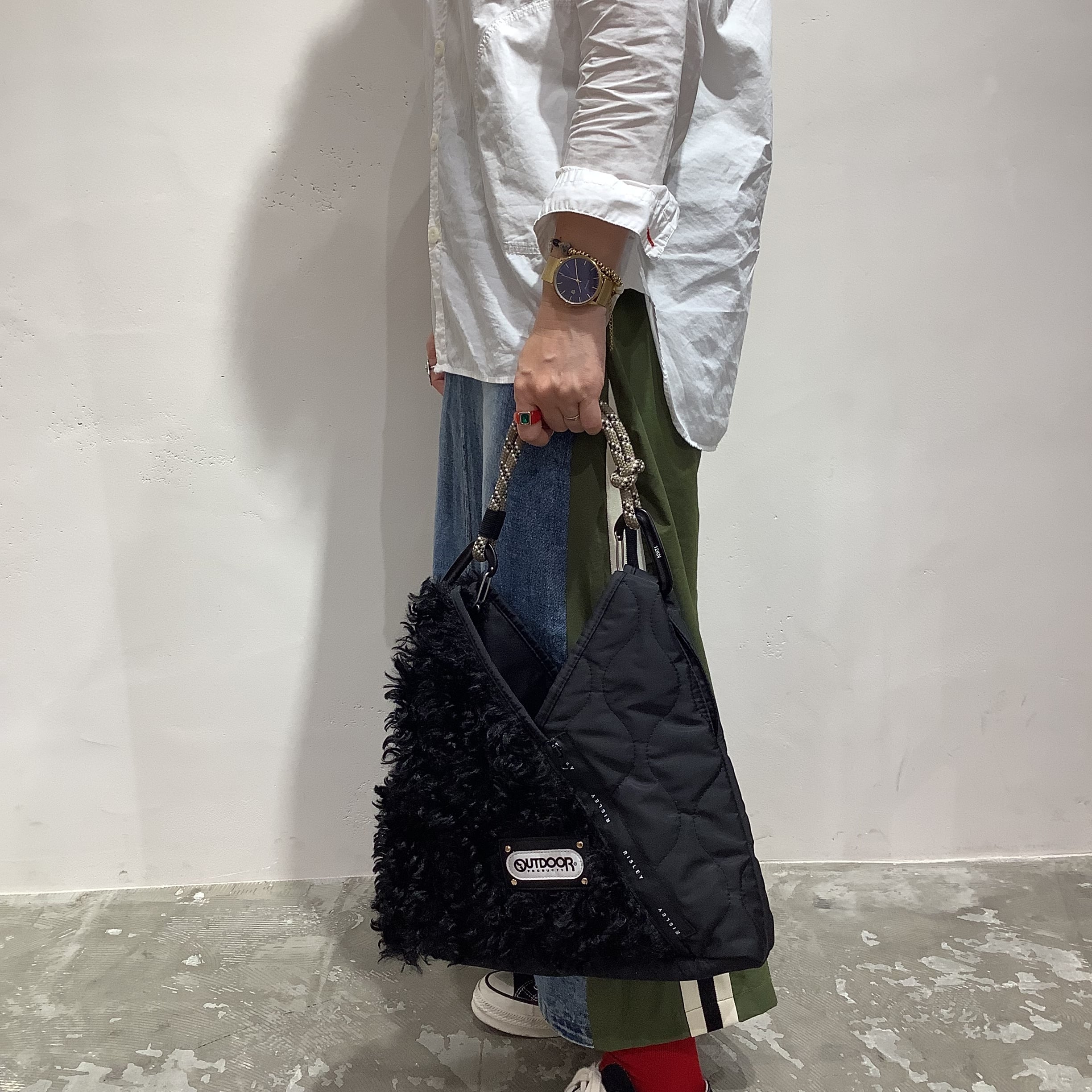 RISLEY×OUTDOOR(リズレイ×アウトドア)】トライアングルファーキルト