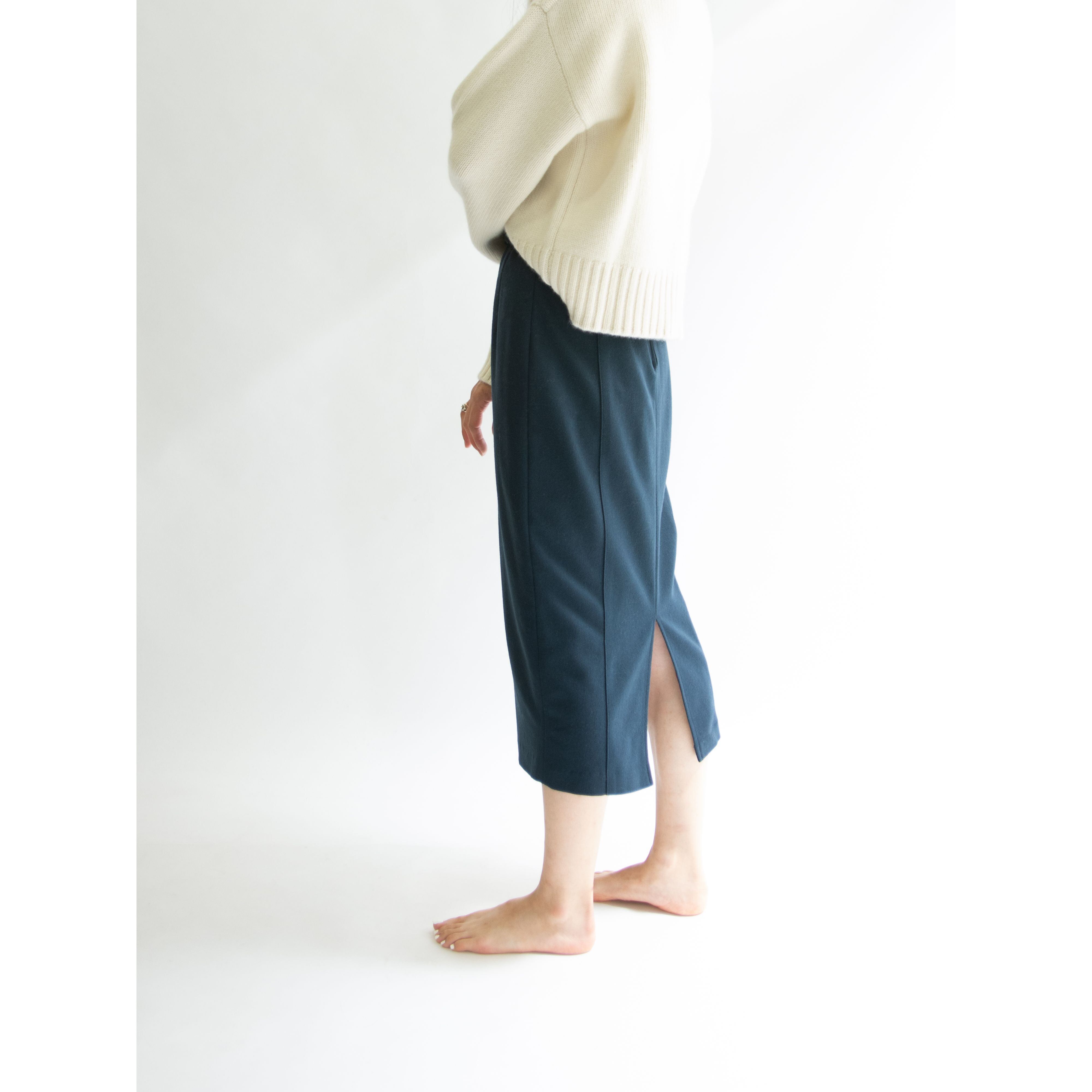 【UNITED COLORS OF BENETTON】Made in Italy Midi length slit skirt(ベネトン イタリア製ミディ丈スリットスカート)11a