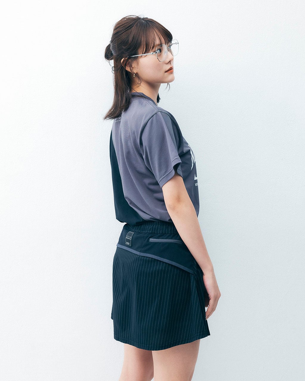MMA（マウンテンマーシャルアーツ） Front Pleats Run Skirt (Black