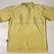 USA製 PLANET GOLF プラネットゴルフ 半袖 ポロシャツ S/イエロー メンズ