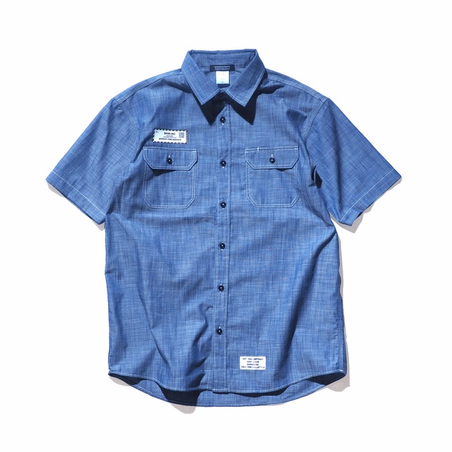 bassandme Chambray Work Shirts "HOLLYWOOD" TYPE-LABEL-CHAMBRAY