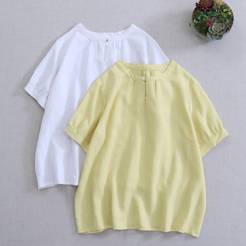 ナチュラルシルエット半袖トップス W1756