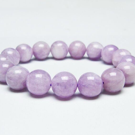 クンツァイト ブレスレット 12mm ミルキークンツァイト ブレス 一点物 メール便可 [M便 1/10] 111-46455