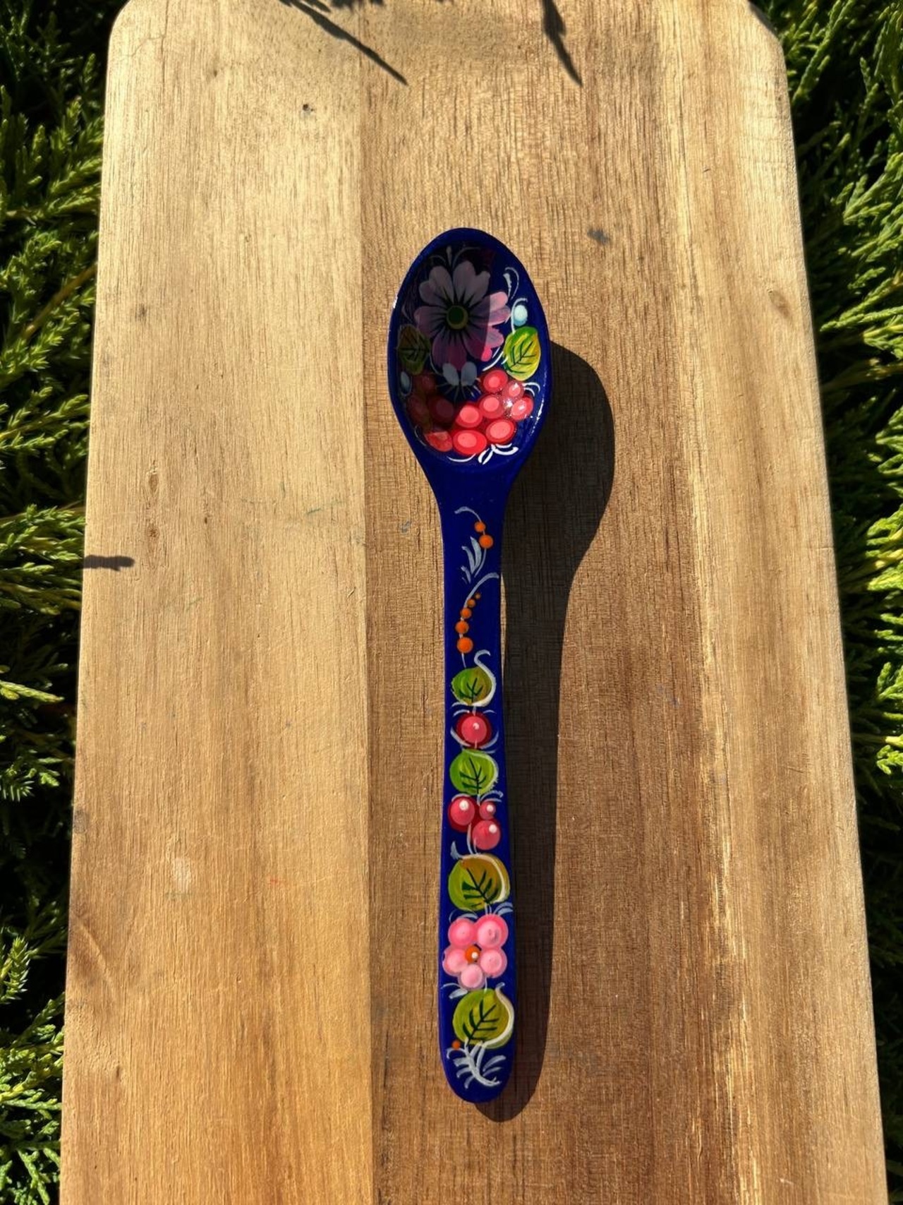 ペトリキフカ塗り　木製スプーン（ホメンコ作) 16cm - 3