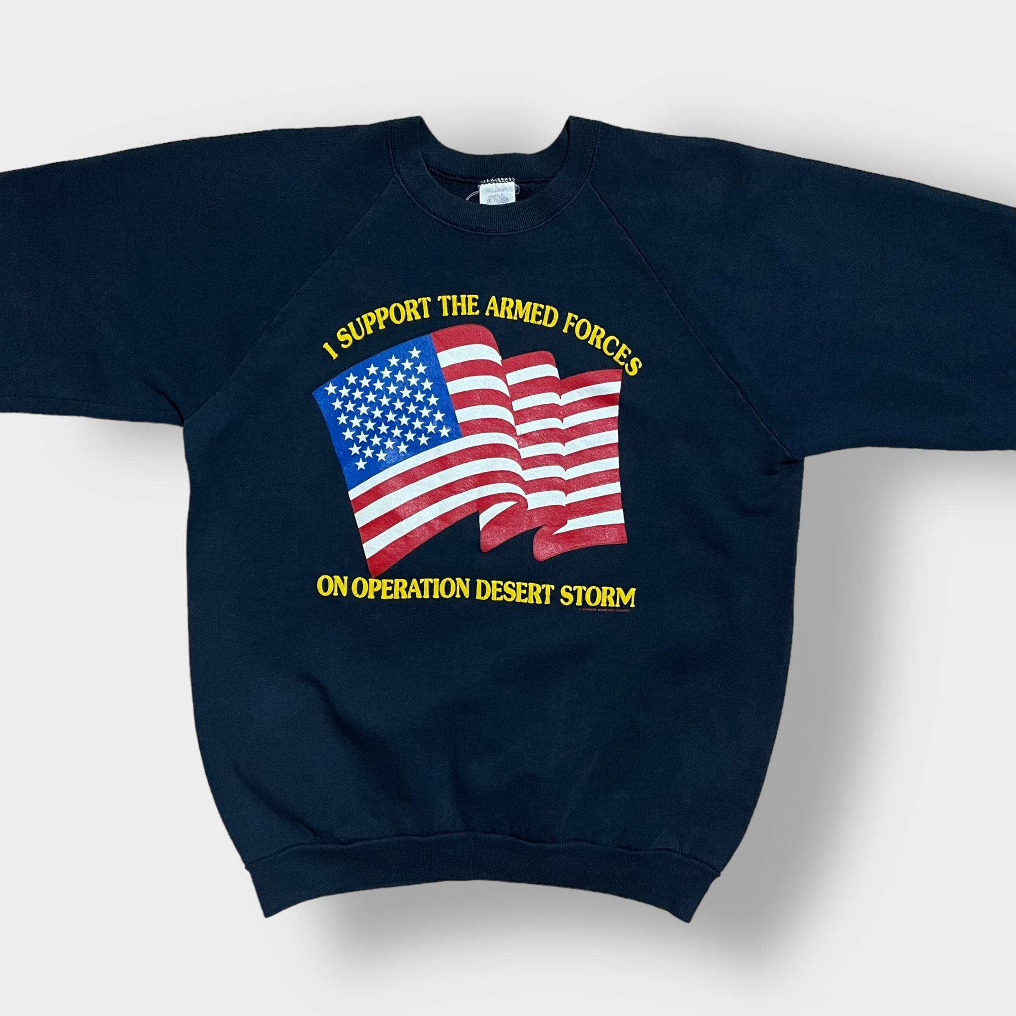 FRUIT OF THE LOOM 80s 90s USA製 プリント アーチロゴ 星条旗 国旗