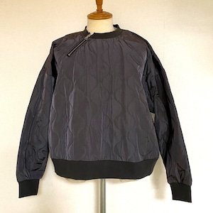 Quilting Long Sleeve Pullover　Charcoal