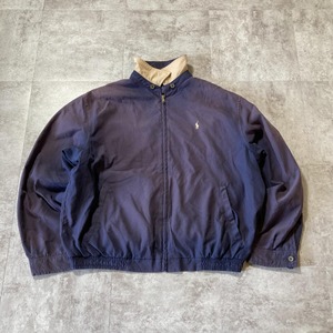 00s- Polo by Ralph Lauren スイングトップ ネイビー サンフェード 無地 スリランカ製 L jacket