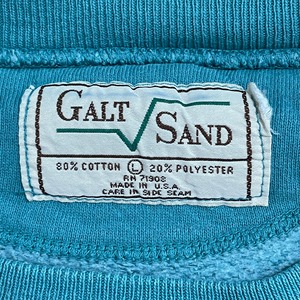 【GALTSAND】90s USA製 スウェットシャツ トレーナー アニマルプリント ジャイアントパンダ 太アームエメラルドグリーン SWEATSHIRTS L ヴィンテージ US古着