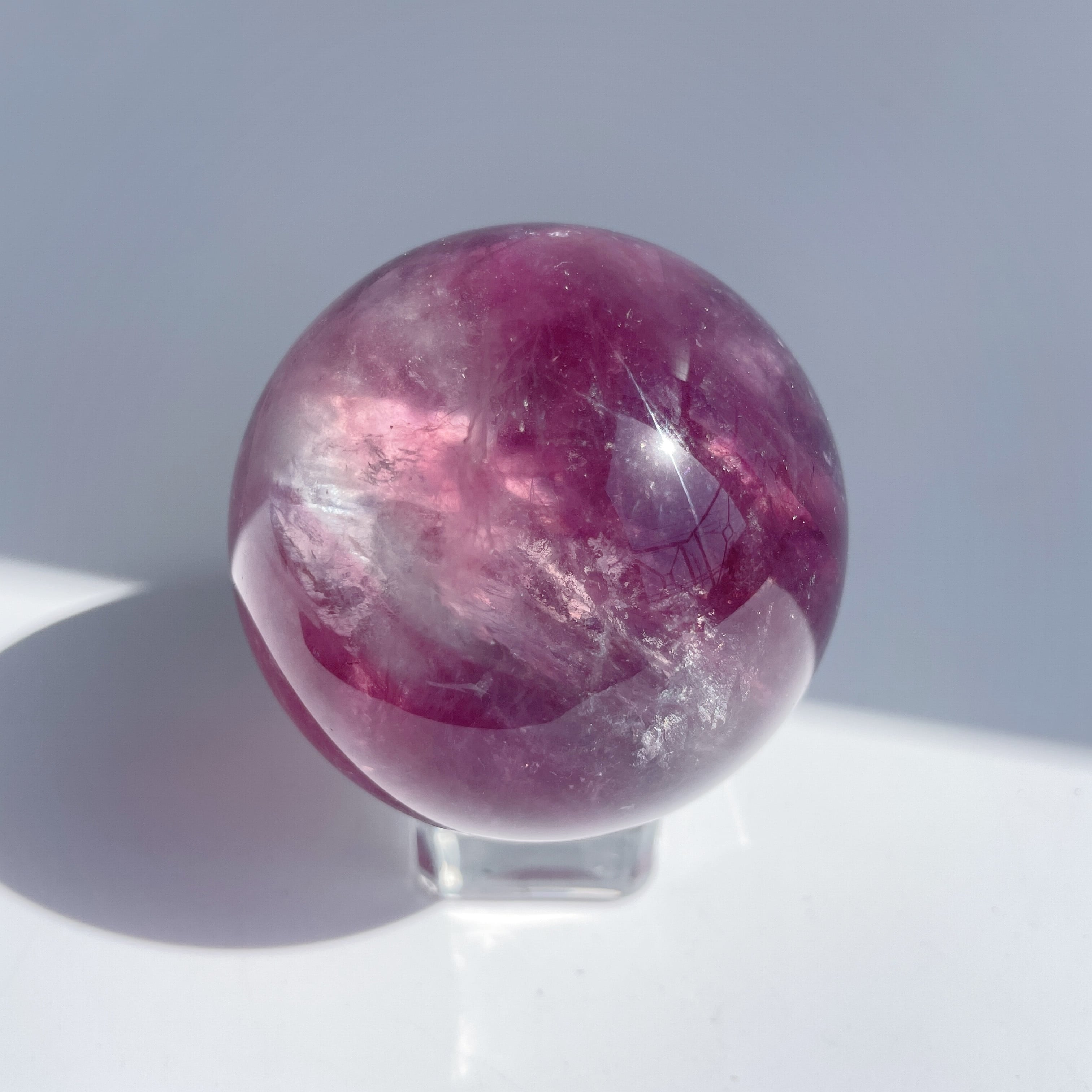 ピンクフローライト スフィア（丸玉）15◇Purple Fluorite Sphere