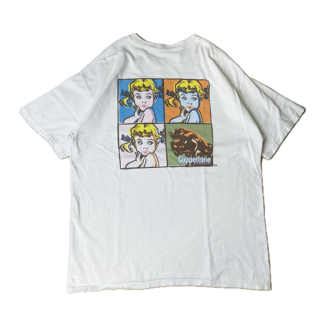 90s〜 【Coppertone】 コパトーン 企業ロゴ Tシャツ size.L | 古着屋 芥