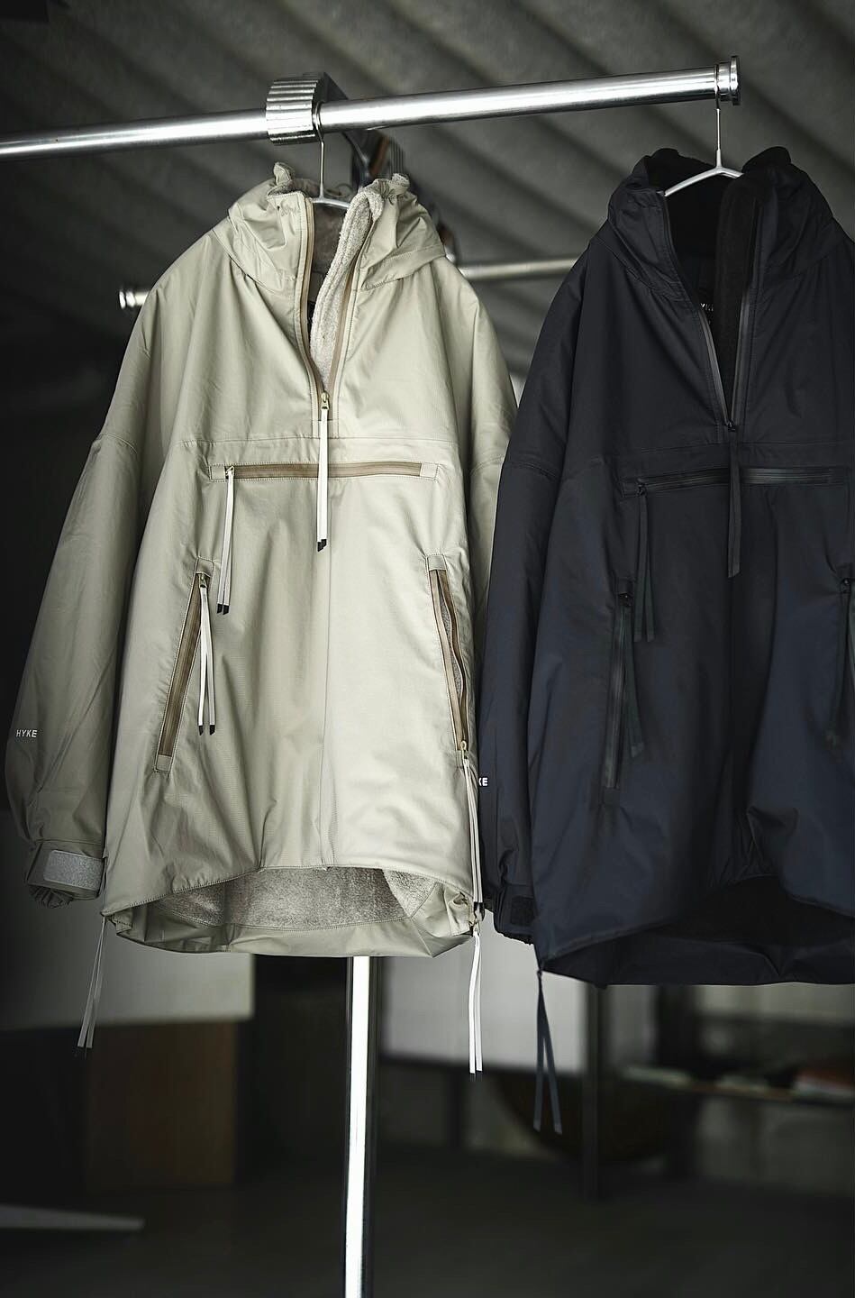 組み合わせ自由自在 【完売品!!】HYKE ENTRANT THERMAL SMOCK BLACK