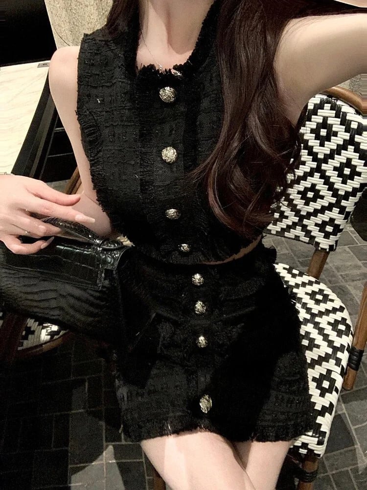 Y2k ノースリーブ 女性ヴィンテージ原宿 ジッパーミニドレス夏フリル