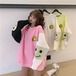 【トップス】 スマイリー ニコちゃん プラスベルベット 袖ニット ミディアム丈 ルーズ 韓国ファッション レディース ラウンドネック 大人可愛い かわいい ガーリー 634677809081