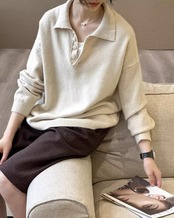 Polo collar Sweater　T20203