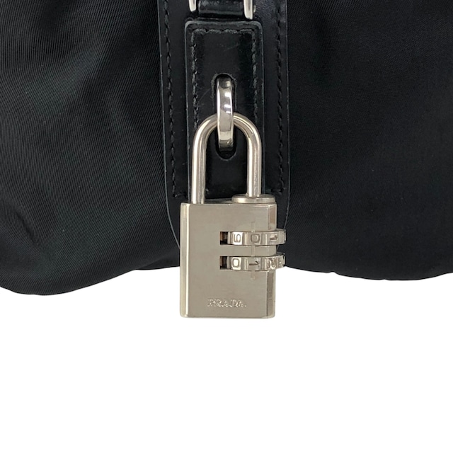PRADA プラダ ハンドバッグ ブラック トライアングルロゴ ナイロン ミニボストン BR3697 vintage ヴィンテージ オールド ftdzu4
