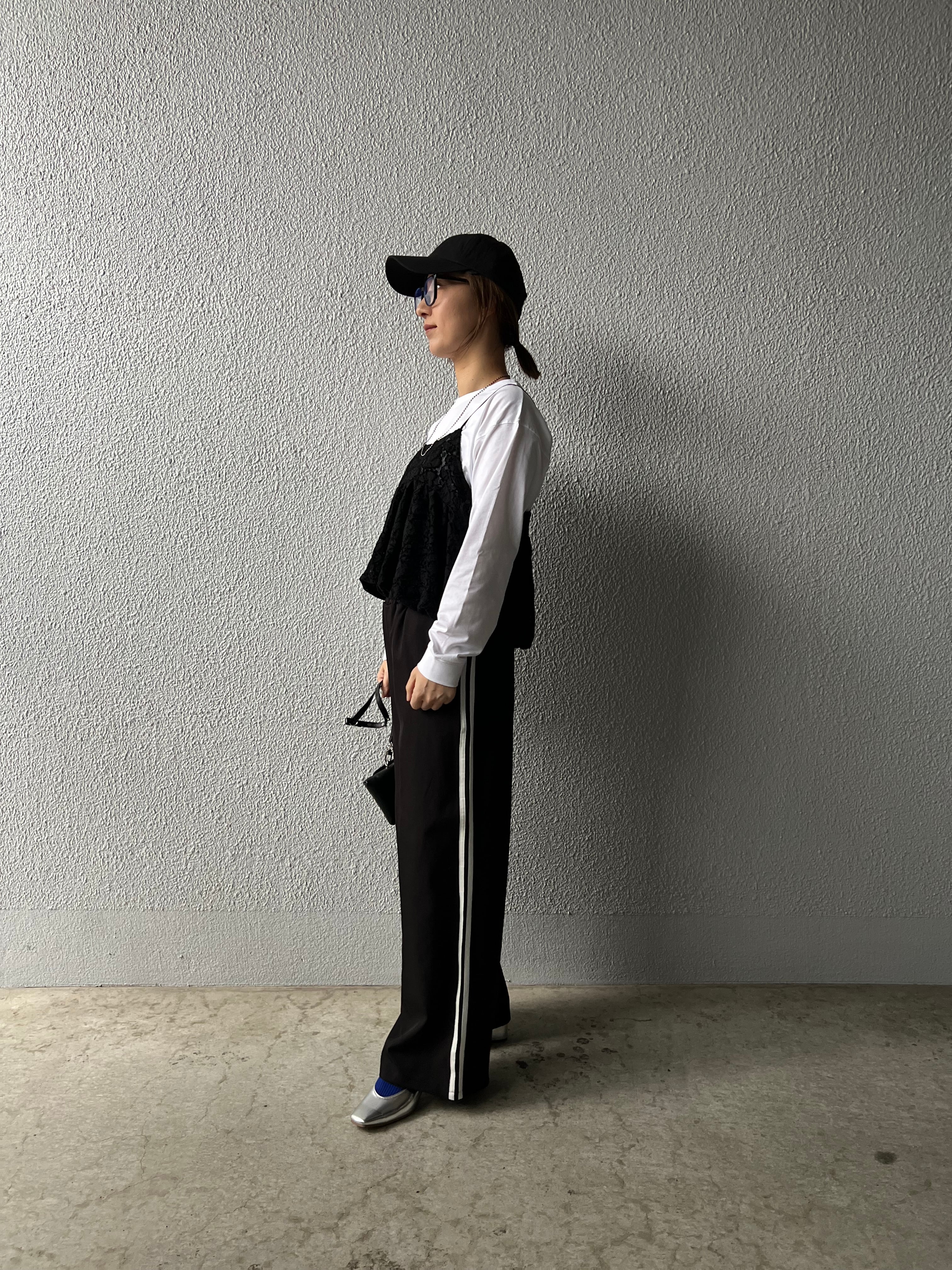 【SELECT】サイドラインジョーゼットパンツ