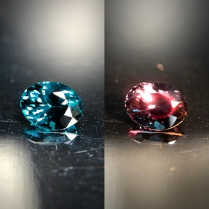 唯一無二の蒼色 0.25ct 天然 ベキリーブルー ガーネット（カラーチェンジガーネット）