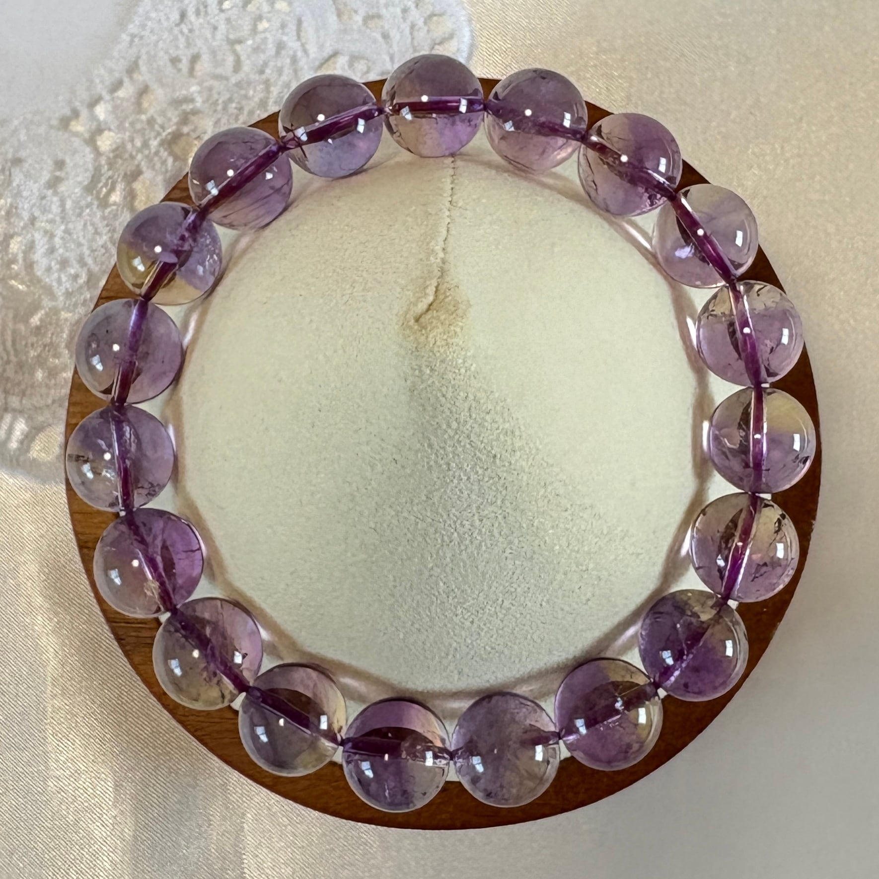 ボリビア産 高品質アメトリン 10.5㎜ ブレスレット✨調和と癒しの一点もの(内周17cm)