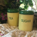 TIN製　キャニスター TEA&SUGAR　2SET