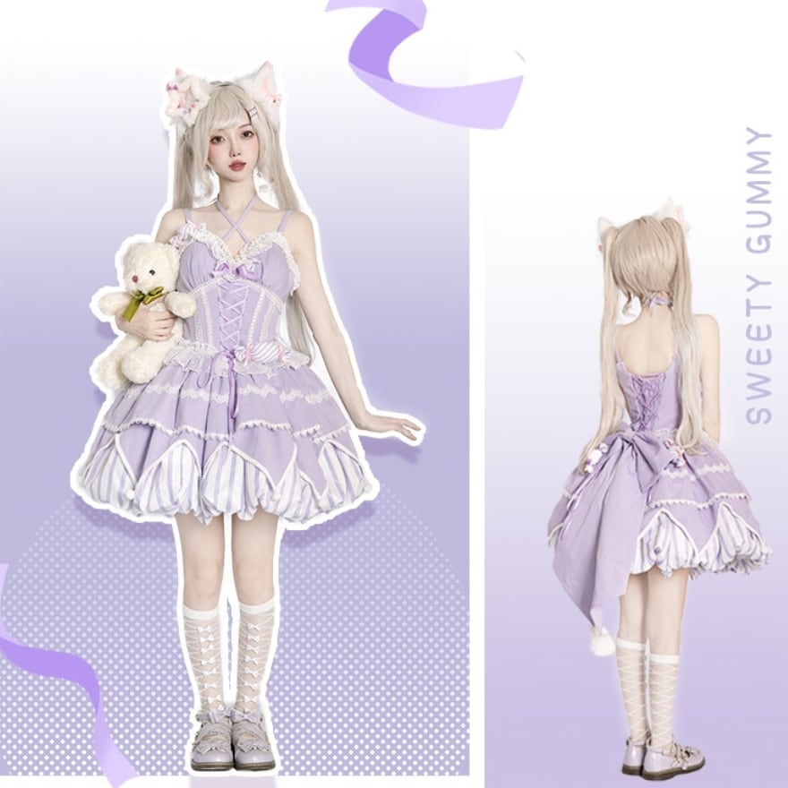 ジャンパースカート ふわふわ アイドル衣装 ゆめかわ 生誕祭 ドール