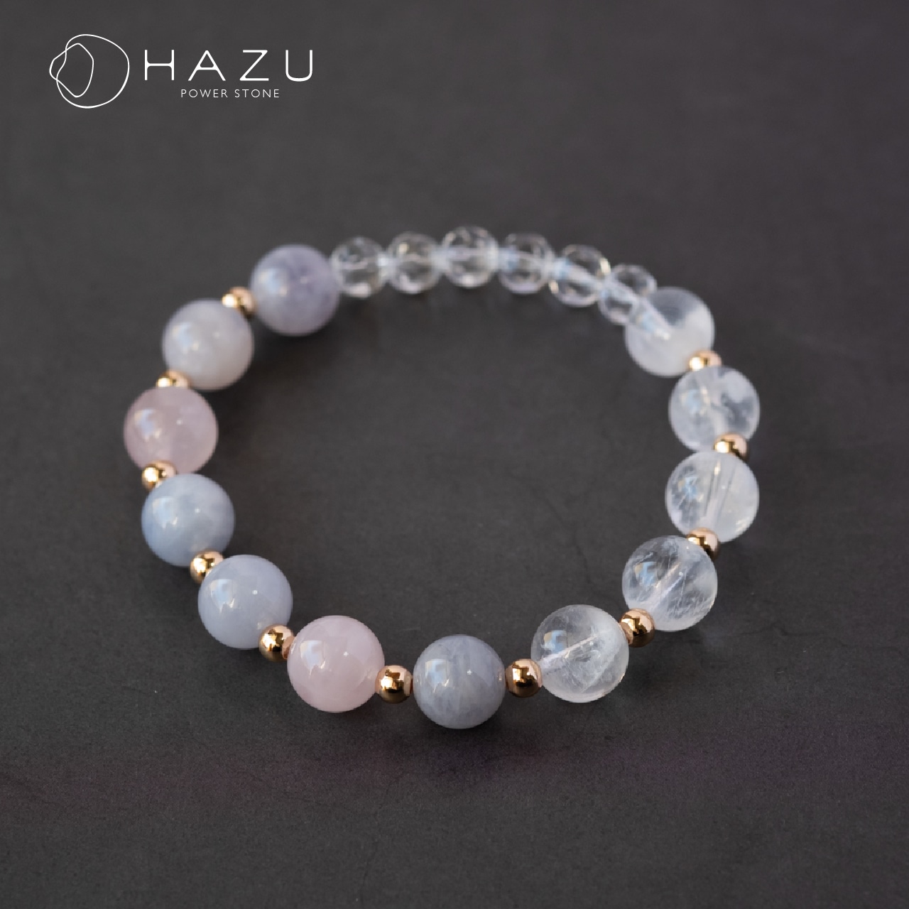 美しさと幸せのブルーローズ［ブルーローズクォーツ／セリサイトインクォーツ／水晶］